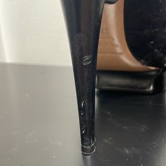 Nicholas Kirkwood Pony Hair Leather Platform Heel Black Lace Up Open Toe 7.5 - Picture 10 of 16